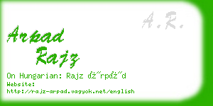 arpad rajz business card